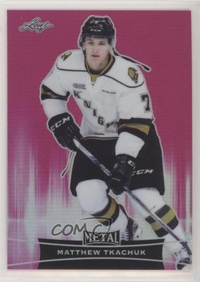 2015-16 ITG Leaf Metal Promos Red Prismatic 1/10 Matthew Tkachuk #PROMO-04 0fy