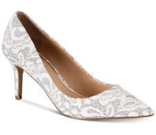 JEWEL BADGLEY MISCHKA Womens Zuri Lace Pumps US 7.5 White