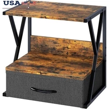 Desktop Printer Stand Space Saving Shelf W/ Storage Drawer Durable Organizer New