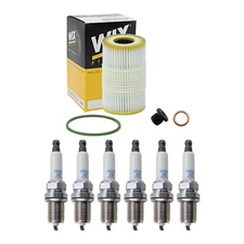 Wix Engine Oil Filter & NGK 6 Laser Platinum Spark Plugs kit for A6 A7 A8 Q7 V8