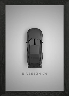 Hyundai N Vision 74 Framed Wall Art Poster Canvas Print Picture