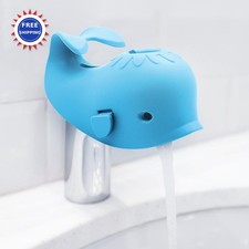 Bath Spout Cover Baby Bathtub Faucet Protective Silicone Whale Blue Safety Guard
