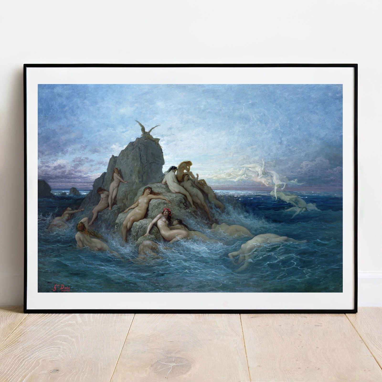 Impresión artística Gustave Dore Les Oceanides póster giclee arte de pared pintura