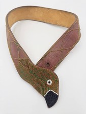 Vintage 80s Beaded Belt, Hippie Fashion