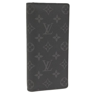 Used LOUIS VUITTON Porte Feuille Brother Folded Long Wallet Monogram Eclipse M61