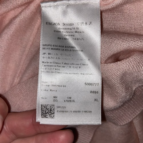 Escada Sport Twin Set Womens XL Silk Cashmere Cardigan Sweater & Shell Luxury - Picture 13 of 16