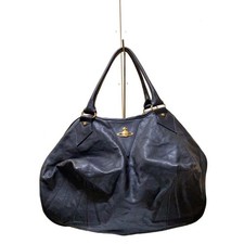 Vivienne Westwood Black Leather Boston Bag Vintage Authentic