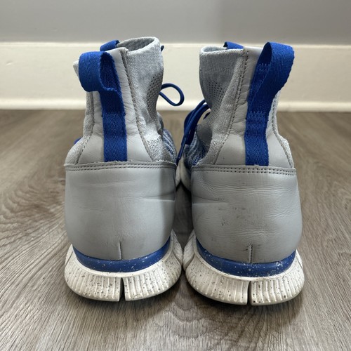 Scarpe sneakers Nike Free Flyknit Mercurial uomo 13 grigio lupo blu gioco reale - Foto 7 di 13