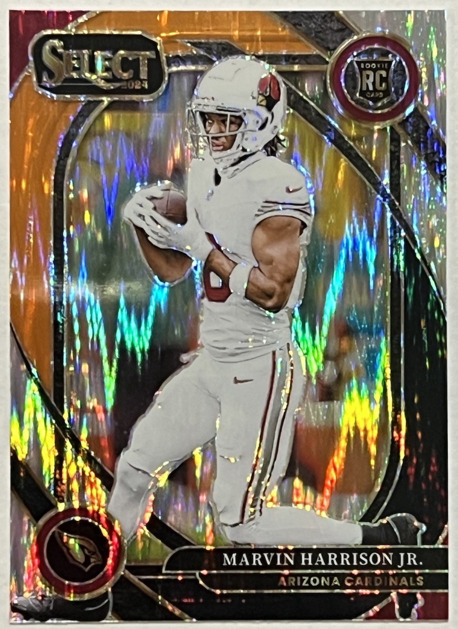 2024 Panini Select Club Level Marvin Harrison Jr. #219 Orange & Black Shock (RC)