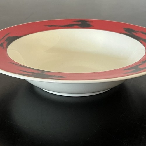 Bol à soupe céréales Mikasa Negora rouge bordé noir L2115 Bardi Japon Chine fine 7” - Photo 4/7