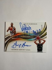 2019 Immaculate DAVID ROBINSON GEORGE GERVIN Auto /49 Spurs