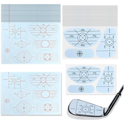 Golf Impact Sheets, 200 Pieces, Reusable Swing Feedback, White