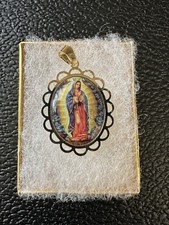 Colgante Relleno Oro Amarillo Nuestra Señora de Guadalupe Medalla Religioso Dije Regalo