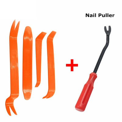 4pcs/Set Portable Car Panel Removal Tool Kit Nail Puller Radio Audio Door Pry Re