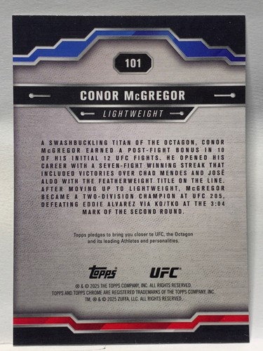 2025 Topps Chrome UFC Base - 1-200 - You Pick - Complete your set (d13) - Picture 200 of 398