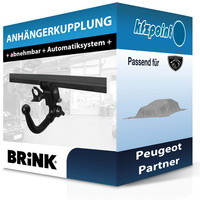 Brink AnhäNgekupplung Abnehmbar Passend für Peugeot Partner 06.2018-Jetzt Neu