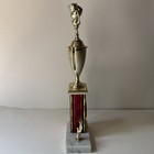 Vintage Golf Trophy Most Honest Golfer White Carrara Marble Base  — photo 4