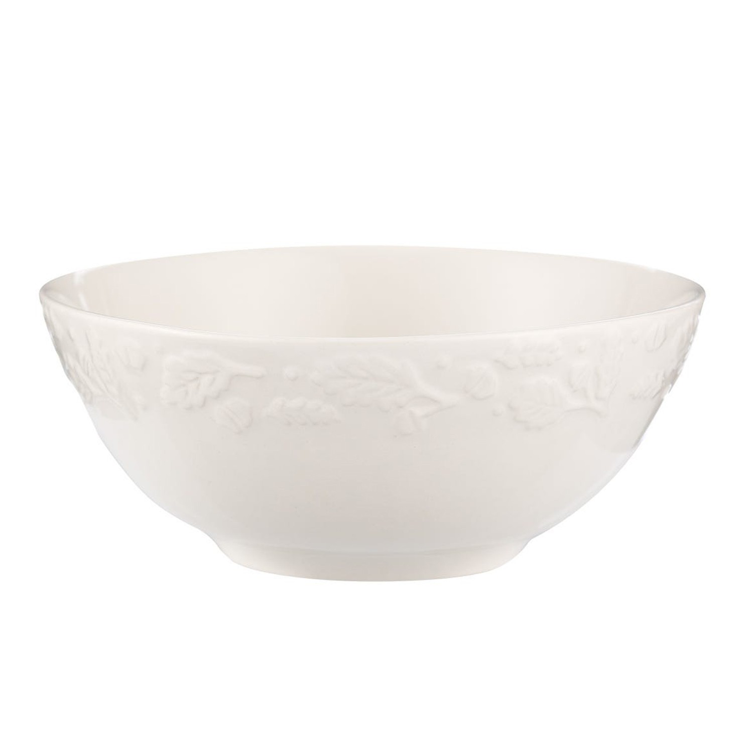 Stoneware Cereal Bowl Cream Glaze Acorn Crockery 16.5cm Serving Oatmeal Dishes
