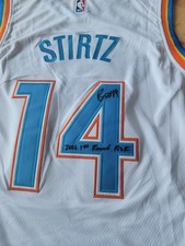 Bennett Stirtz signed Nike white Jersey Oklahoma City Thunder FREE SHIPPING Iowa