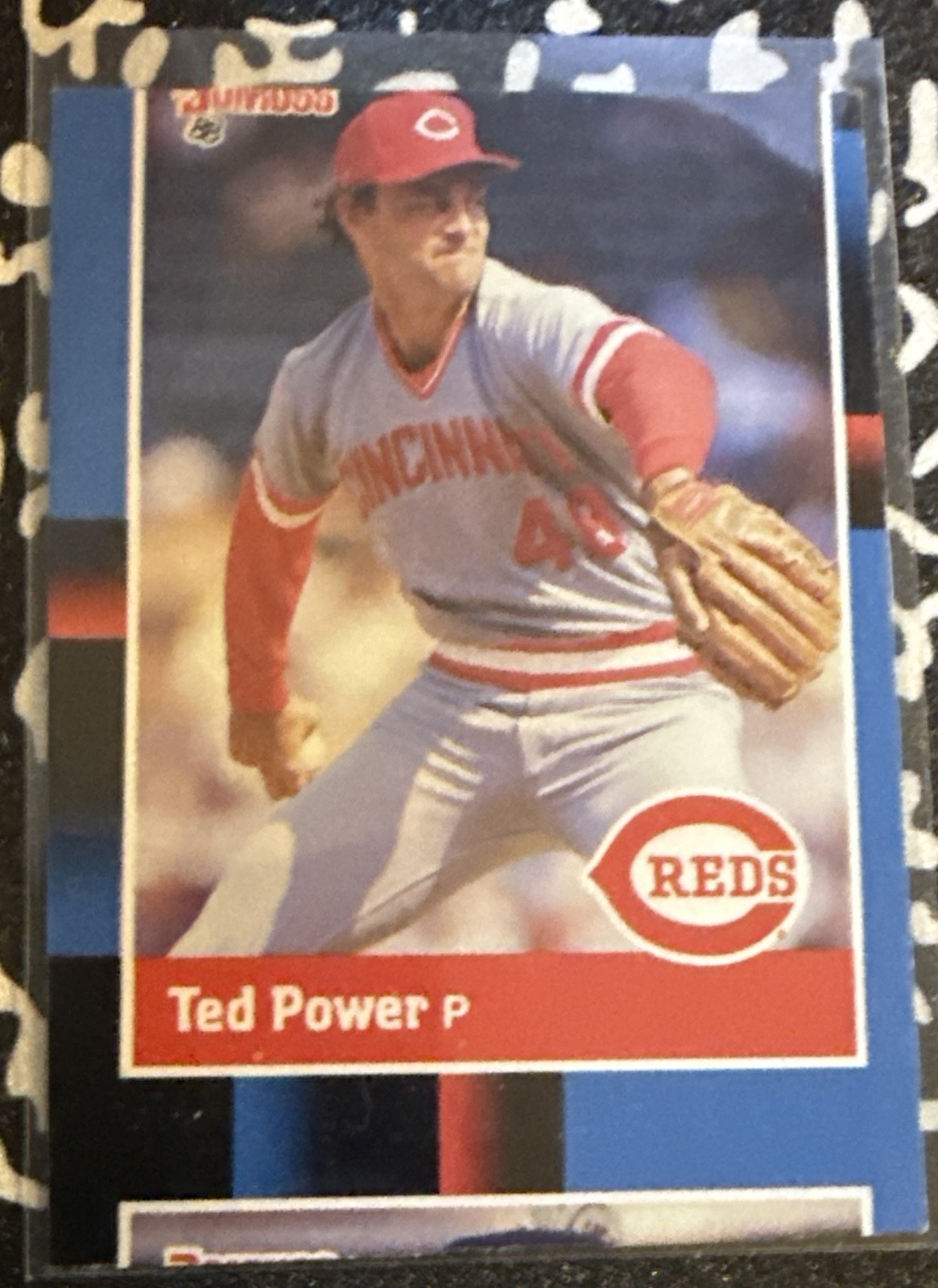 1988 Donruss - Ted Power #142 Solid Blue Upper Left Corner