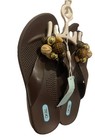 Oka B Women's Brown Thong Sandals Jeweled  Size M 7-8 New — photo 3