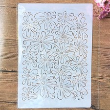 TIAMECH A4 Reusable Daisy Stencil for Painting - 8.3 x 11.7 inches, White