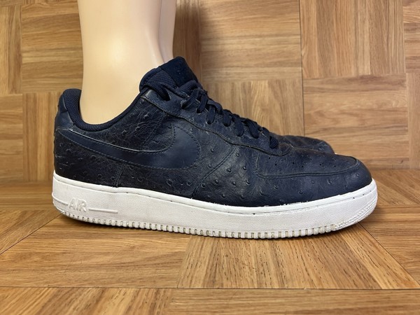 RARE🔥 Talla 13 - Nike Air Force 1 Low Ostrich Obsidian Azul Marino 2015 718152-402 2