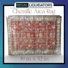 Chenille Red  39 in x 52 in Area Rug (Set of 2 Rugs)