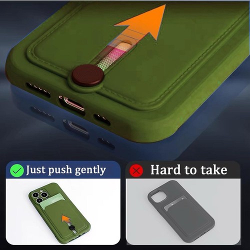 iPhone 15 Pro Max Case with Card Holder for Men and Women with Hidden Card - Picture 2 of 4