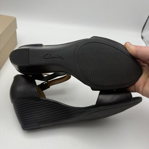 Clarks Brielle Drive Zapatos con Eslinga Trasera para Mujer Cuero Negro Con Caja Talla UK 8 D - Imagen 7 de 8