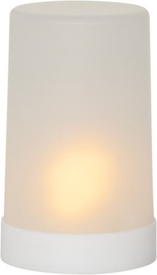 Star Trading LED-Plastikkerze ''Flame Candle'' - Imitiert Feuer, Weiß, 9x14,5 cm,