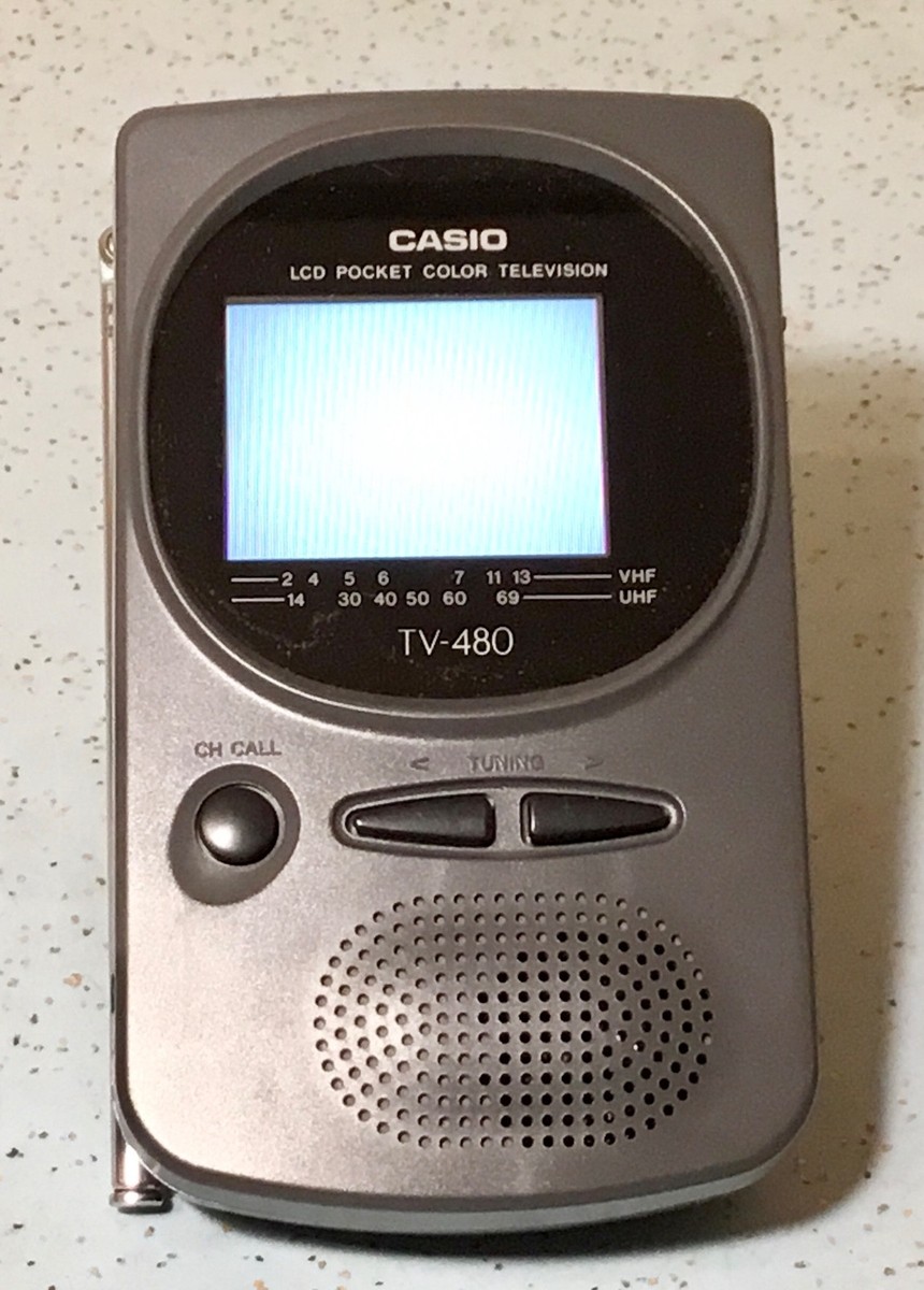 Casio Tv-480 LCD Pocket Color Television Analog Vintage W3 for