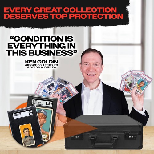 Aluminum Card Storage Organizer for Over 120 PSA, Sports Cards - Water Resistant - Picture 7 of 9