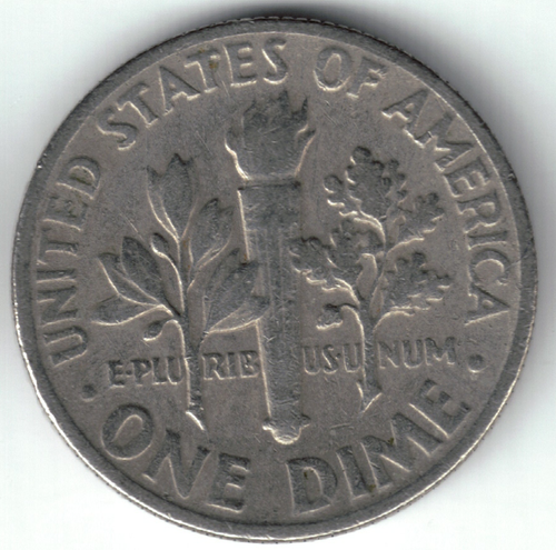 USA - 1969P - Dime - Roosevelt - Super Rare, No Mint Mark - #20906 - Picture 2 of 2