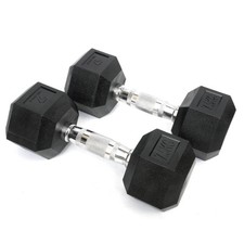 BILDER - Coppia Manubri Palestra 7,5 Kg, Forma Esagonale e Impugnatura