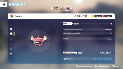 Shiny Elite Rotom (Hitze-Form)  6IV + Max EV / DV  Für Pokemon Legenden Z-A