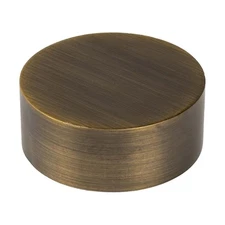 2" Dia. Antique Brass Outer End Cap for 2" O.D. Rail Tubing - 1 Pack