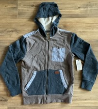 O  Neill Originals Youth Zip Up Melbourne Hoodie Size Small NOS Gray/Blue