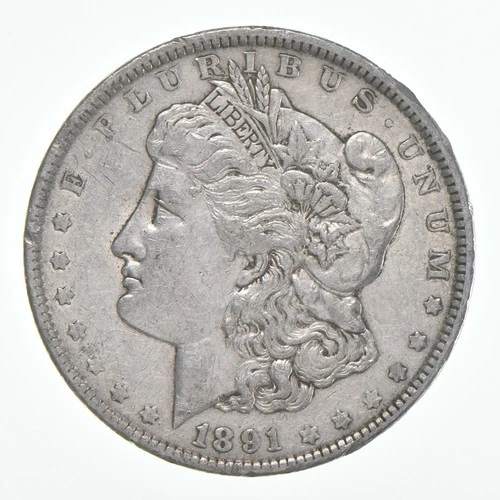 VF 1891 (P) Morgan Silver Dollar (1 coin) *8515