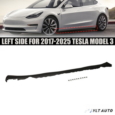 For Tesla Model 3 2017-2025 Left Side Skirt Rocker Lower Molding