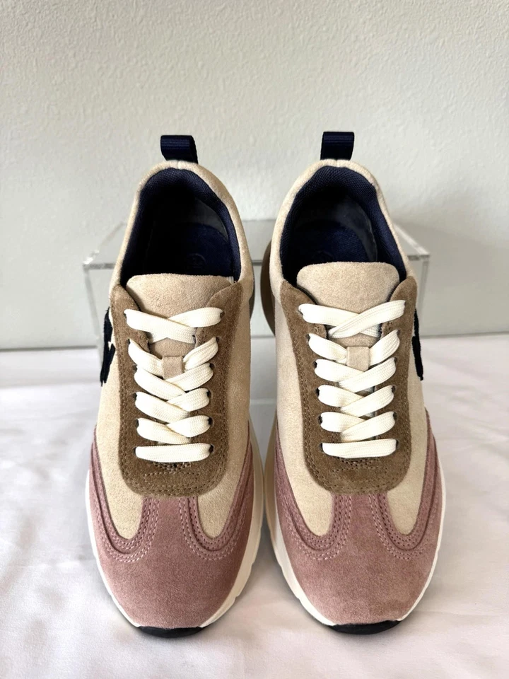 $300 NEW Size 5 Womens Tory Burch Good Luck Trainers Pink Tennis Shoes Sneakers - Image 2 of 4