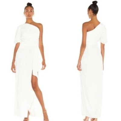 Amanda Uprichard Bexley Maxi Dress One Shoulder Long Evening Gown Sz M
