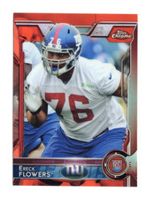 2015 Topps Chrome Ereck Flowers #136 Rookie Orange New York Giants