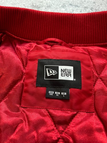 New Era New York Yankees MLB Big Logo Stadium Bomber Jacket Nylon Size L Men Red - Picture 18 of 20