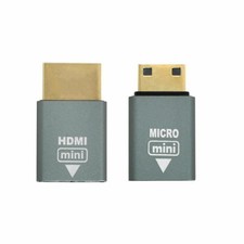 2pcs/set Compatible Adapter 4K Micro HDMI Female to Mini Male & HDMI 1.4 Male