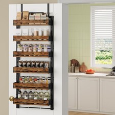 Over the Door Pantry Organizer, 6-Tier Hanging Spice Rack with Adjustable She...