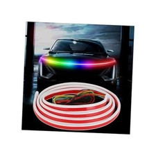 Car LED Hood Light Strip, 12V Flexible Waterproof Daytime Running 70 Inches RGB