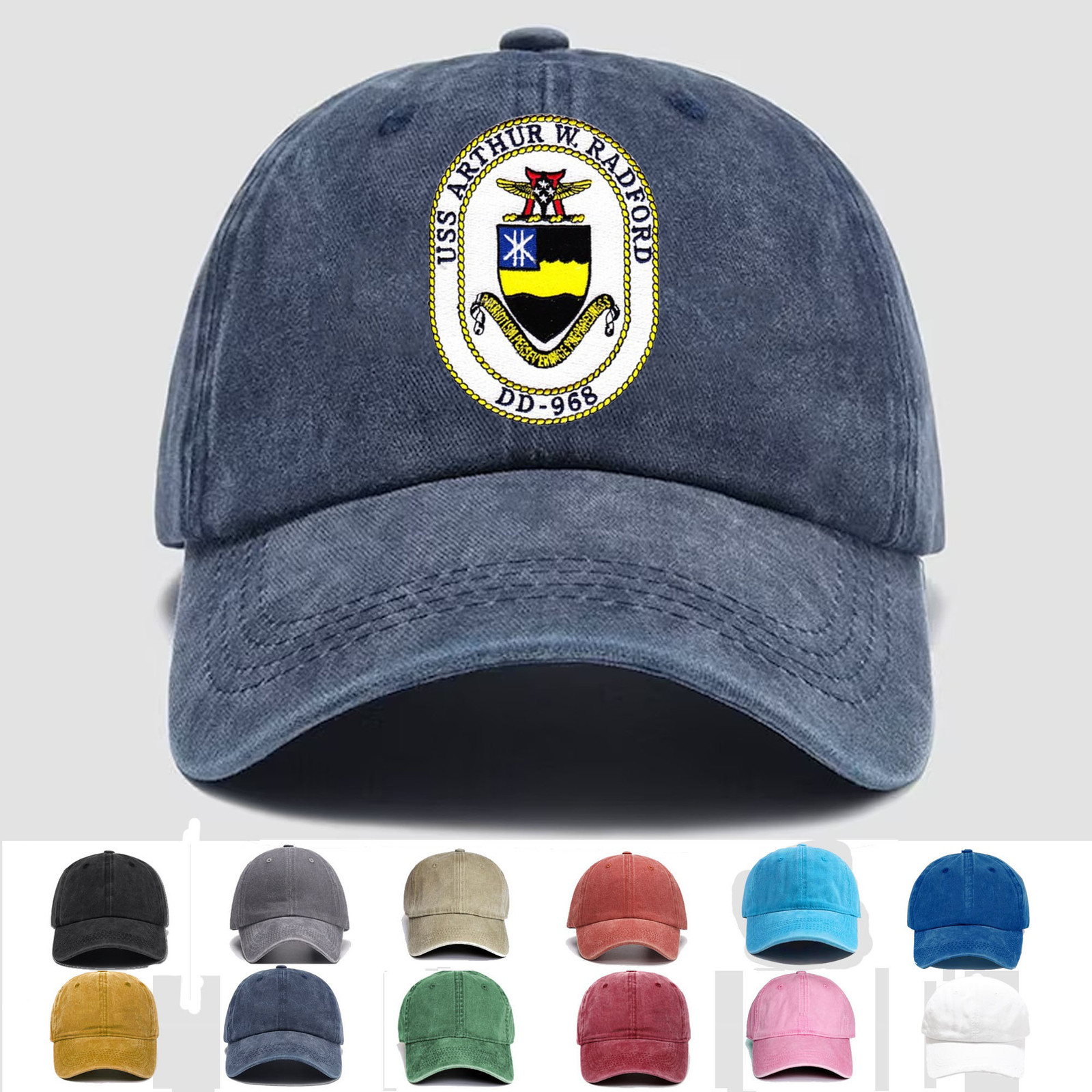 Custom Embroidered Hat DD-968 USS Arthur W Radford, Veteran Cap, Trucker Hat