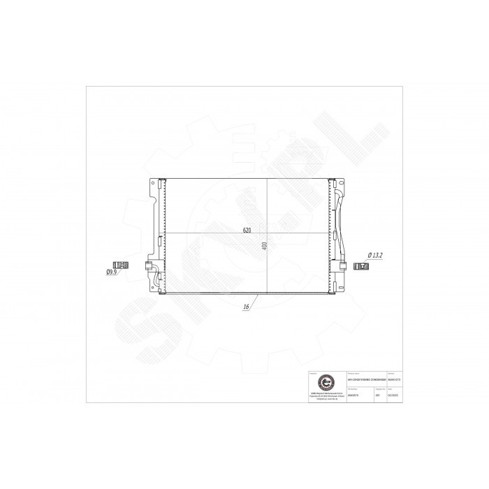 Condensateur de climatisation pour Volvo 850 et S70 en aluminium