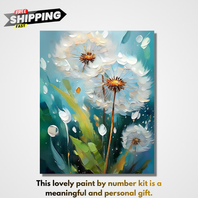 Dandelion Paint By Numbers Kit For Adults Beginner DIY Wall Art Decor 16x20